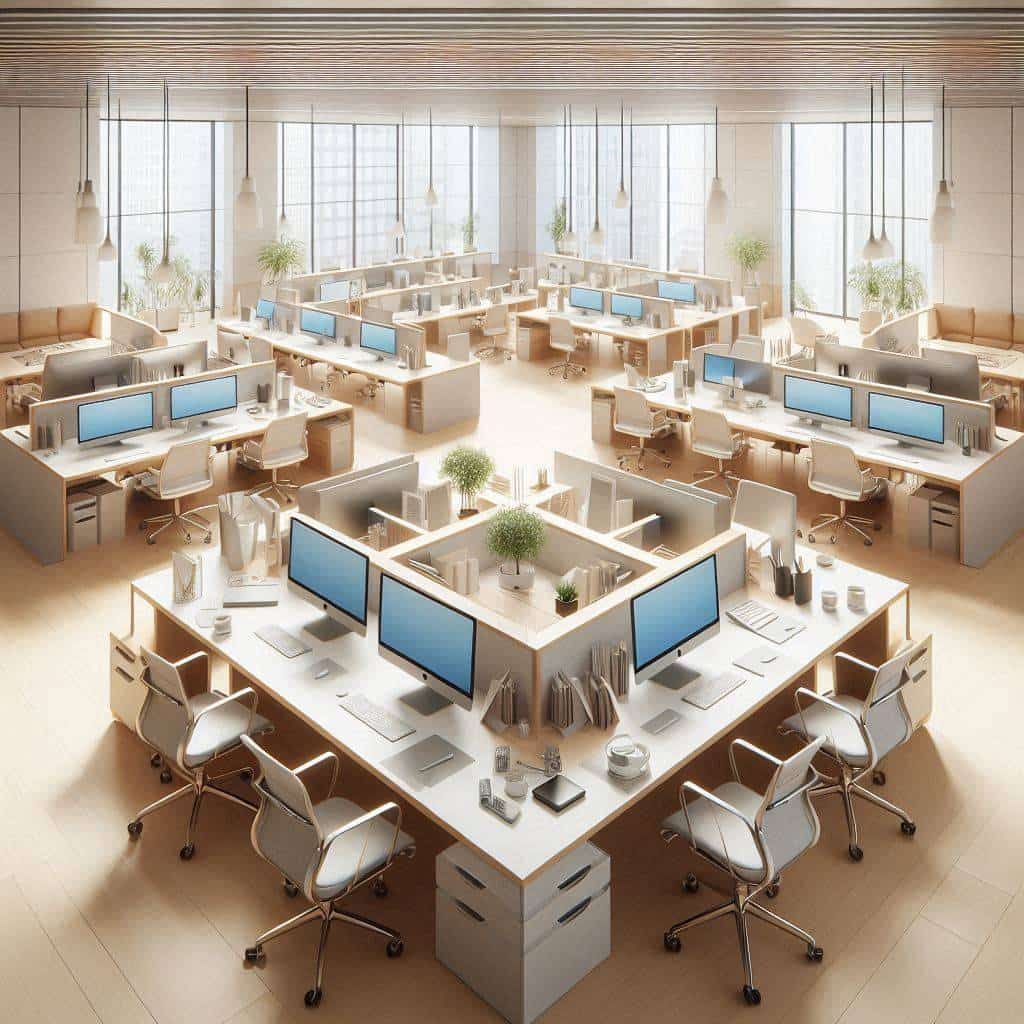 金融服务公司在写字楼办公管理办公家具布局时怎样减少客户集中到访带来的干扰